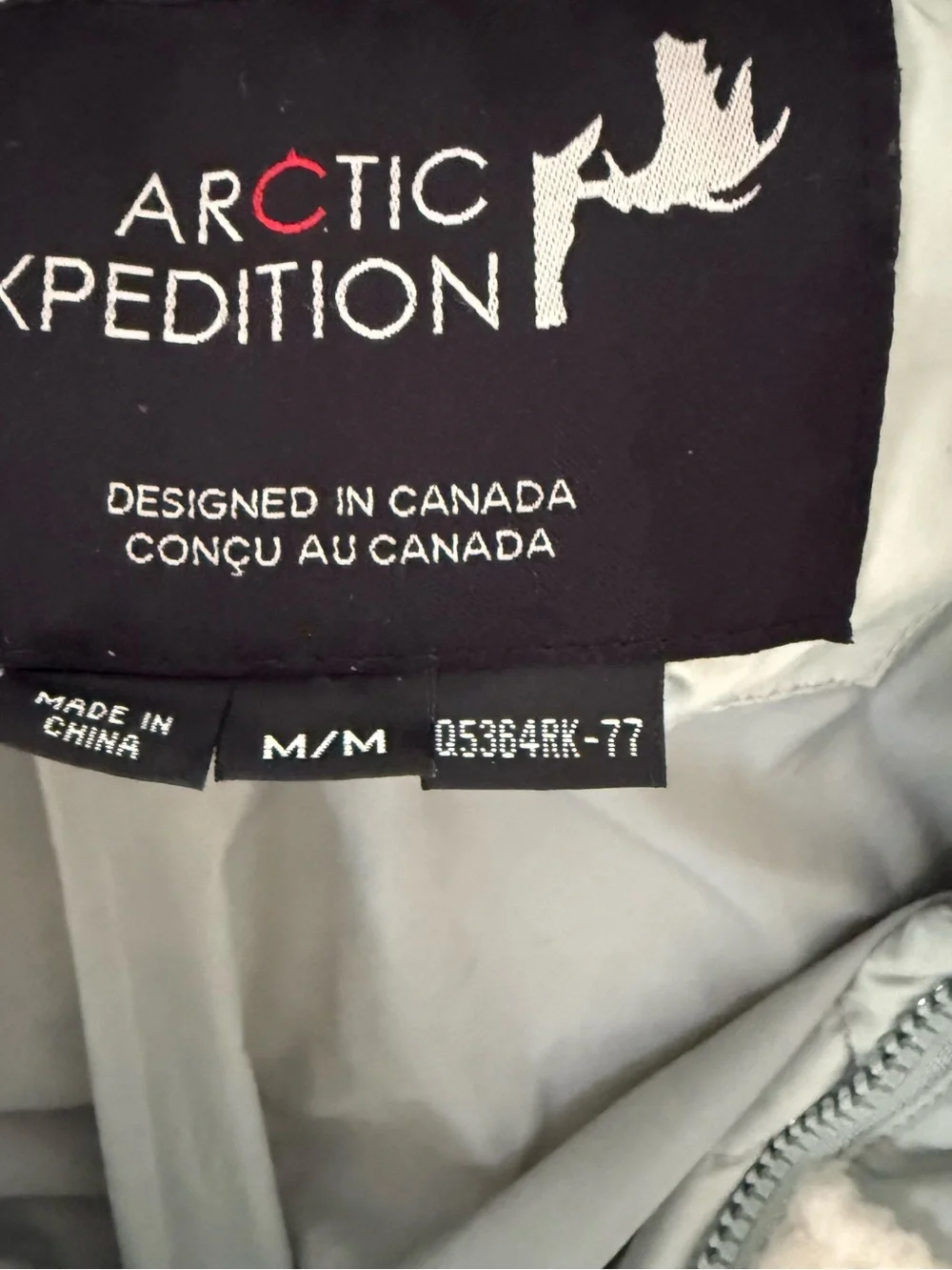 Arctic Expedition Sherpa Fleece Puffer Jacket Cream/Mint Size M Oversized